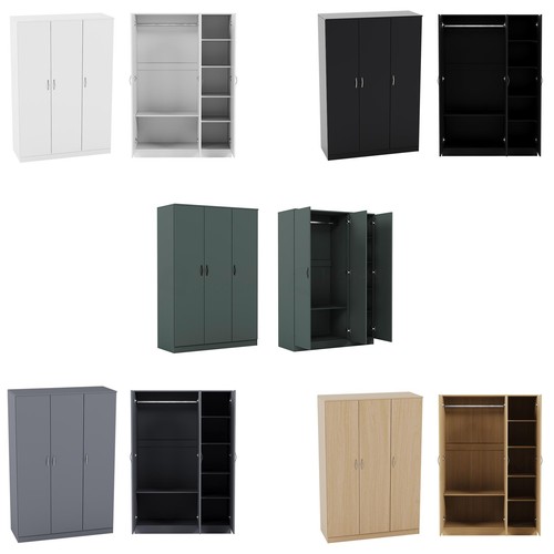 Wooden wardrobe with - wooden, modern