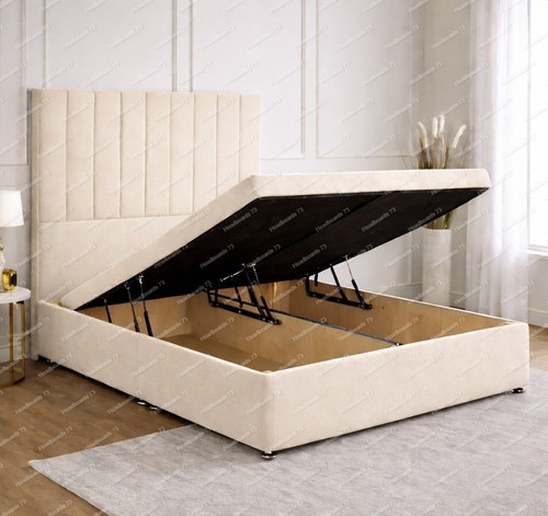 Plush velvet ottoman divan bed - plush,