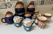 TETLEY TEA original vintage teapot, mugs, jars, cookie & tea tin x 9 items!