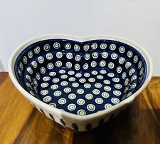 Heart Oven Dish  Handmade Polish pottery  Boleslawiec