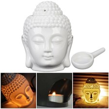 Thai Buddha Oil Burner Buddah Head Wax Melts Ornament Spa Ceramic Candle Light