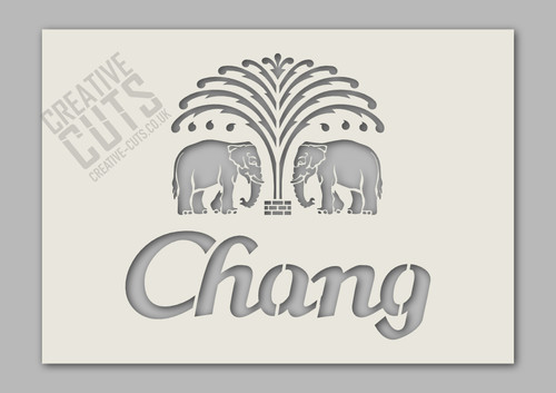 Chang lager beer stencil - chang,