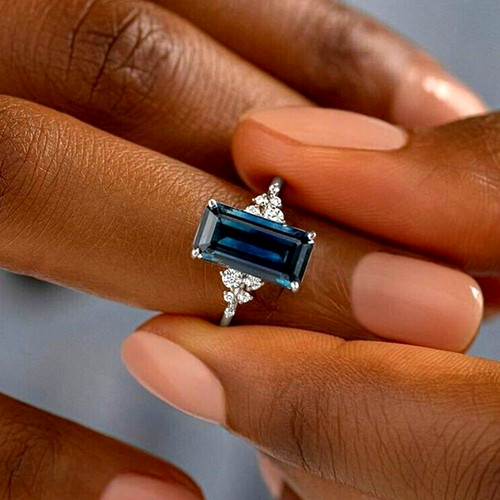 3ct baguette cut sapphire - baguette,