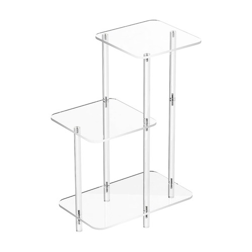 Acrylic side table tiers - acrylic,