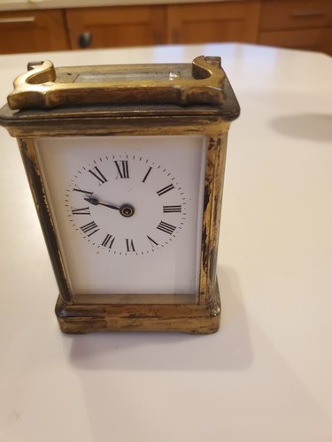 Vintage brass carriage clock - vintage,