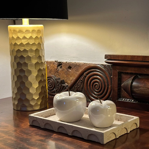 Decorative porcelain apples - porcelain,