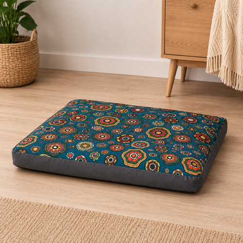 Teal boho velour - teal,