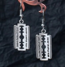 Razor Blade Silver Tone drop