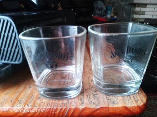 Used jack daniels glasses - 2,