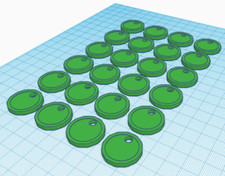 BULK Trolley Coin Token Supermarket £1 One Pound Shopping with hole GREEN