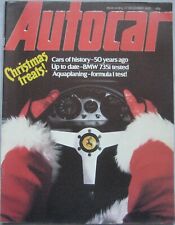 Autocar magazine 27 December 1980 featuring BMW road test, Lotus Talbot Sunbeam