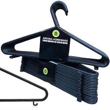Plastic Hangers 10 - 200 Black Top Clothes Coat Garment Shirt CHEAP BEST QUALITY