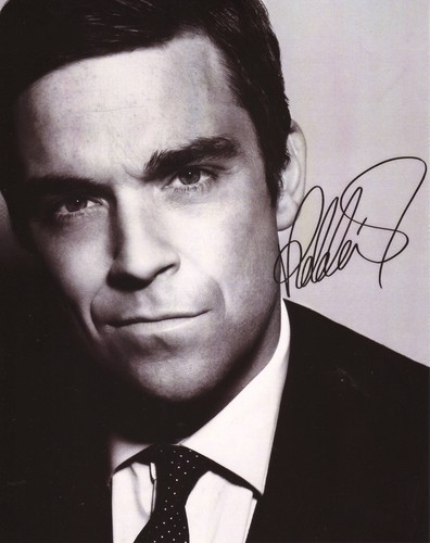 Robbie williams autograph - robbie,