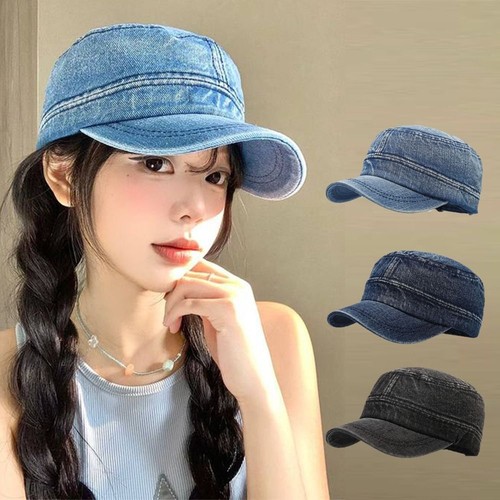 Baseball hat flat tops peaked - tops,