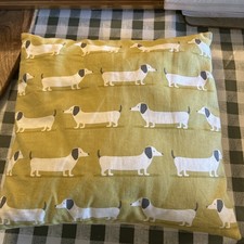 Sausage Dog Cushion Mustard