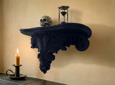 Gothic Wall Shelf Corbel Black