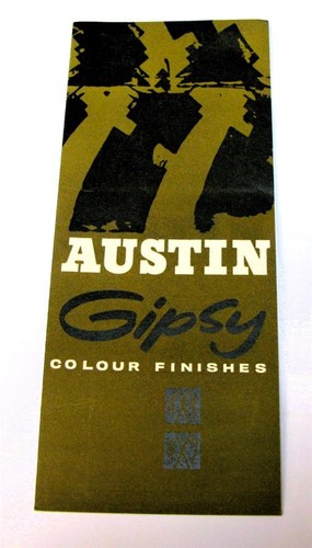 Austin gipsy car colour chart - gipsy,