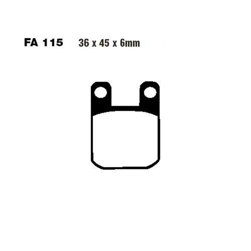 Pair ebc brake pads - hh,