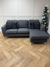 Charcoal DFS Penny 4 Seater Lounger Chaise Sofa - Delivery Available