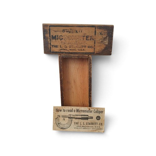 Vintage starrett wooden - l.s.,