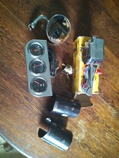 Job Lot Hotrod Rat Rod Parts Gauges Pods Indicator Stalk Mirror Vintage Old