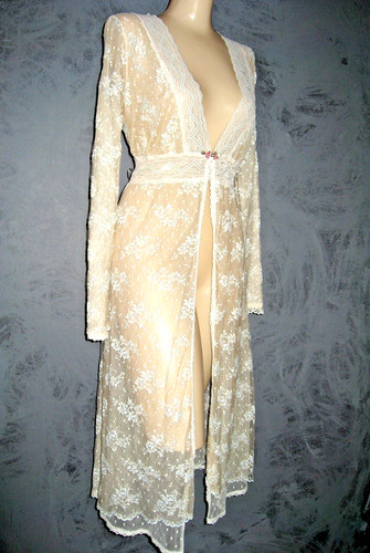 Claire pettibone lace robe - pettibone,