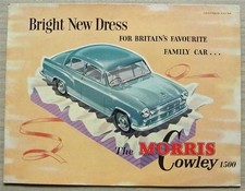 MORRIS COWLEY 1500 Car Sales Brochure Sept 1956 #H&E 5649