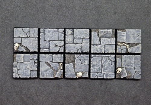 25mm square resin bases - , ruined