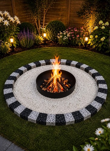 120cm round fire pit surround - round,