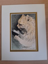 LOUIS WAIN ANTIQUE PRINT DATED