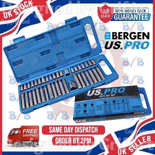 40pc assorted hex spline torx - hex,