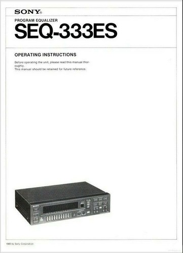 Sony seq 333es stereo graphic - seq-333es,