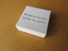 British Civil Defence Corps Pattern No. C.D.C.3 Male Issue Buttonhole Badge