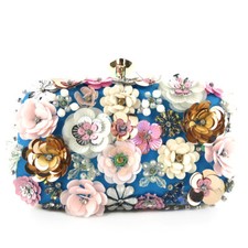Women Floral Beaded Clutch