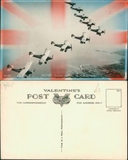 Military Planes Flying in Formation 38A 20 Valentines Real Photo RP