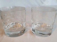 EDINBURGH CRYSTAL Pair Of Old Fashioned Whisky Glass Tumblers | Skibo Pattern