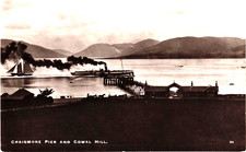 Craigmore From Pier Bute With Steamers Scotland Vintage Real Photo Postcard