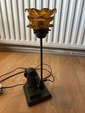 Vintage A. Moreau Owl Lamp –