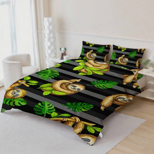 Cartoon sloth kids quilt - 3d,