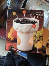 Ceramic Chocolate Fondue Set