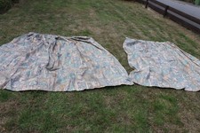 Pair Blue Beige multi colour curtains 173cm long 220cm wide great condition