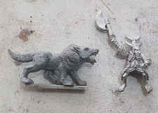 Warhammer Hobgoblin Wolf Rider Big Boss Command Chaos Dwarf Metal Rare OOP