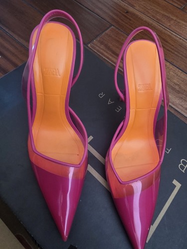 Zara pink orange patent - zara,