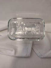 Vintage Luminarc Glass Cow Butter Dish Cottage Farmhouse Country Kitchen