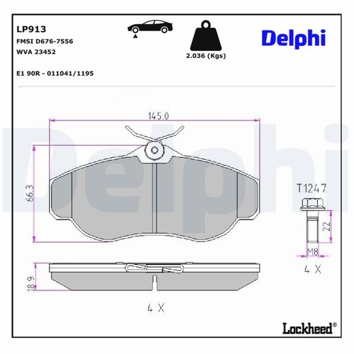 Brake pad set disc - brake,