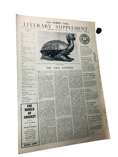 Newspaper the times literary - newspaper,