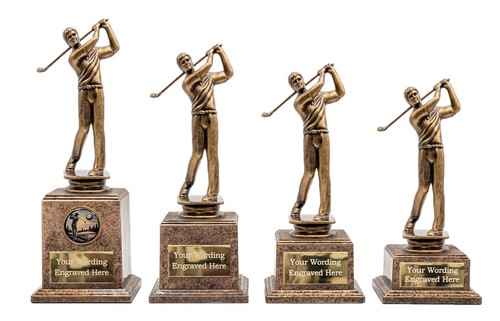 Personalised gold male golf - personalised,