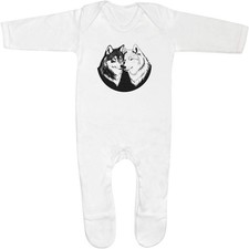 'Two Wolves' Baby Romper