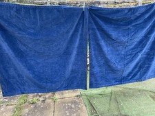 Pair Vintage Blue Velvet