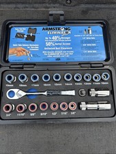 Armstrong Tools USA Nos 3/8” Drive Eliminator Pass Thru Set Rare 21pc Metric Sae